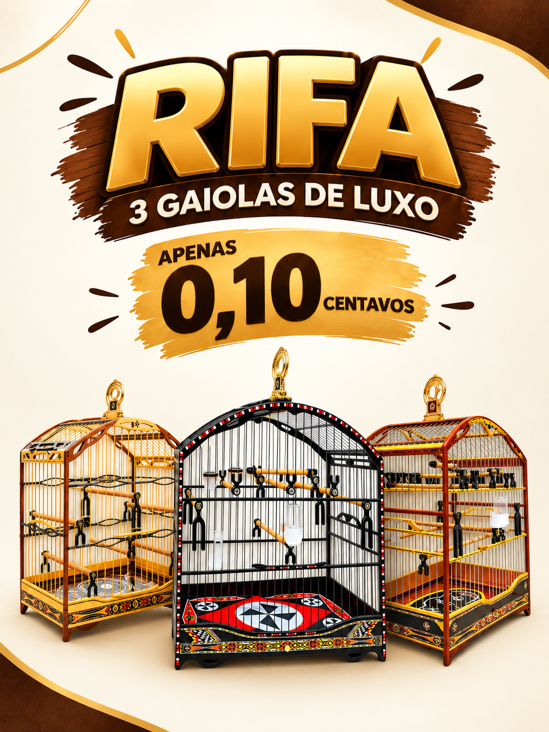 Coleiro da Sorte Rifa Banner